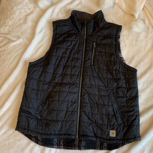 Carhartt Puffer Vest Flannel Lining Size Large